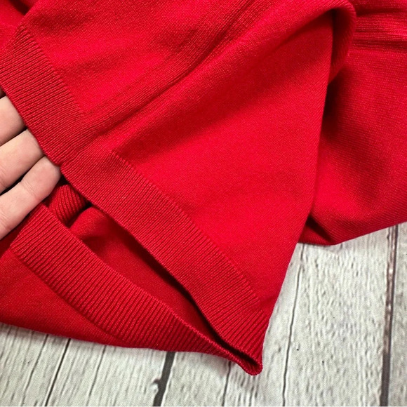talbots petite red mock tutleneck knit top sz XL banded waist business casual - Picture 8 of 8